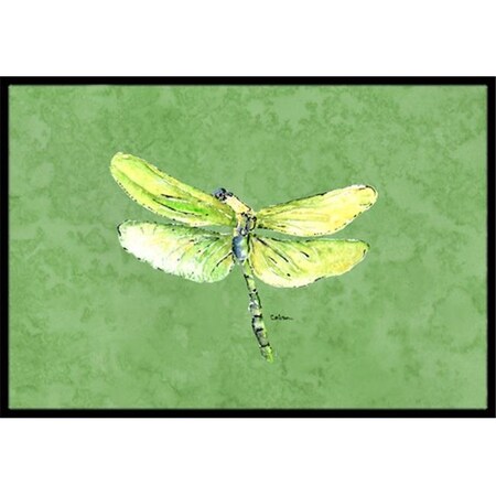 Carolines Treasures Carolines Treasures 8864MAT Dragonfly on Avacado Indoor Or Outdoor Doormat - 18 x 27 in. 8864MAT